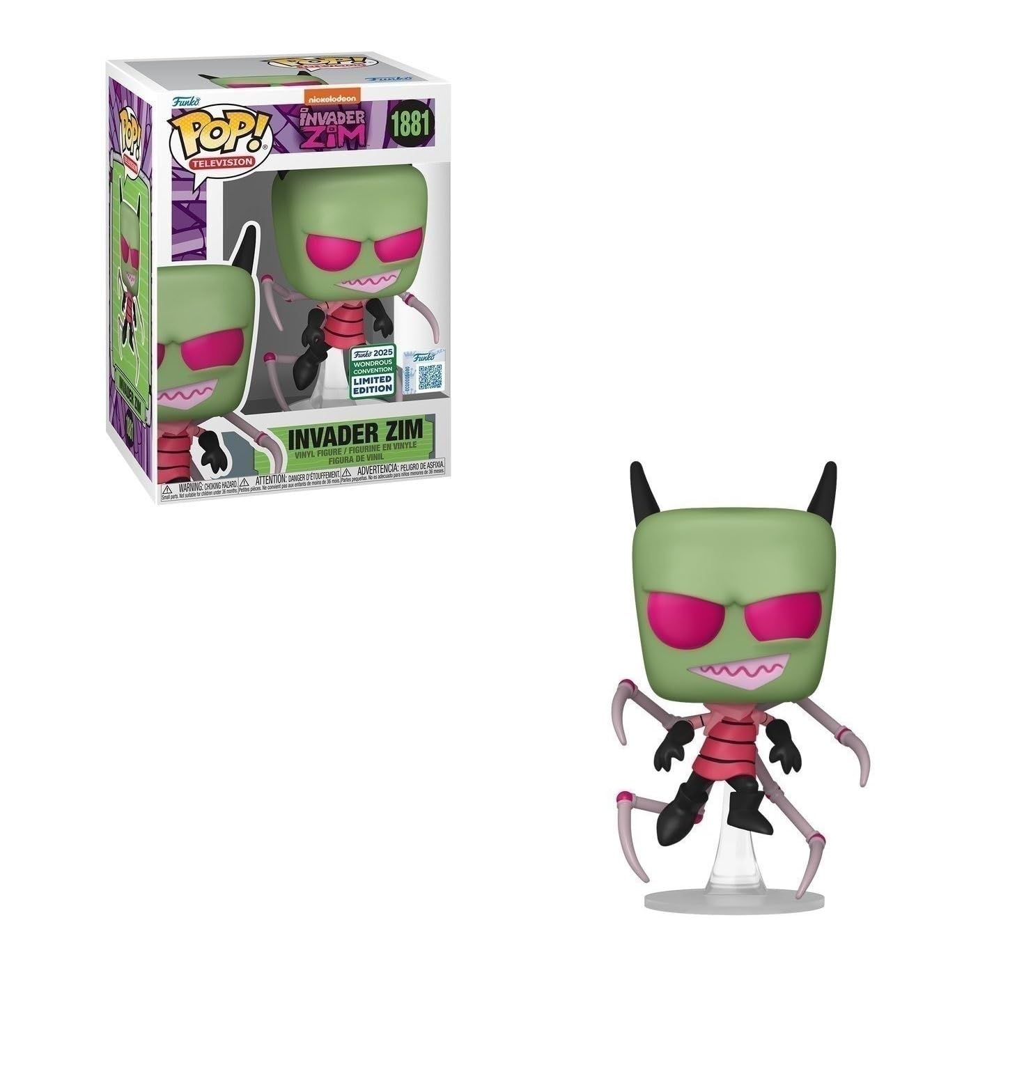 Funko Invader Zim 1881 WonderCon 2025 Adesivo compartilhado